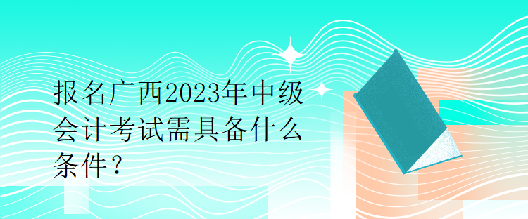 報(bào)名廣西2023年中級(jí)會(huì)計(jì)考試需具備什么條件？