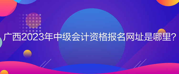 廣西2023年中級(jí)會(huì)計(jì)資格報(bào)名網(wǎng)址是哪里？