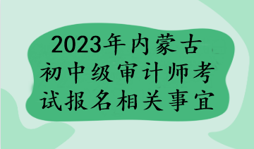 2023年內蒙古初中級審計師考試報名相關事宜