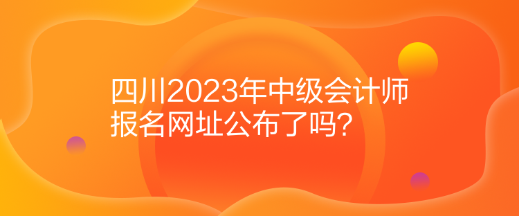 四川2023年中級會計師報名網(wǎng)址公布了嗎？