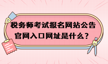 稅務(wù)師考試報(bào)名網(wǎng)站公告官網(wǎng)入口網(wǎng)址是什么？