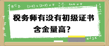 稅務(wù)師有沒(méi)有初級(jí)證書含金量高？