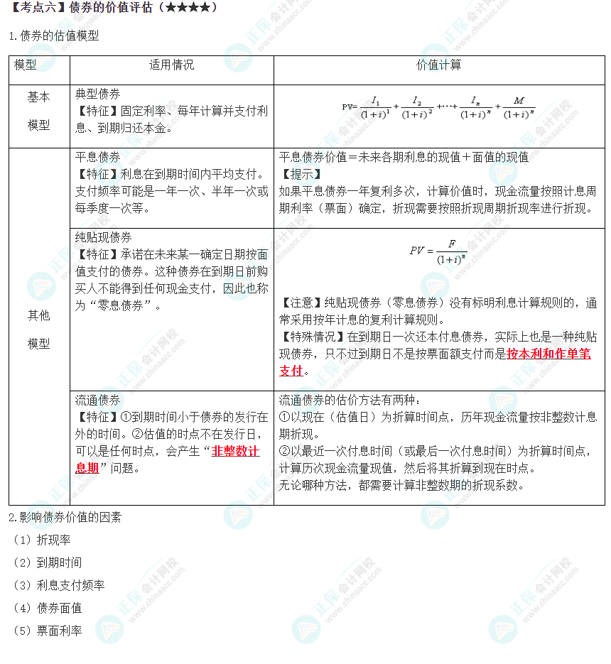 2023年注會《財(cái)管》高頻考點(diǎn)