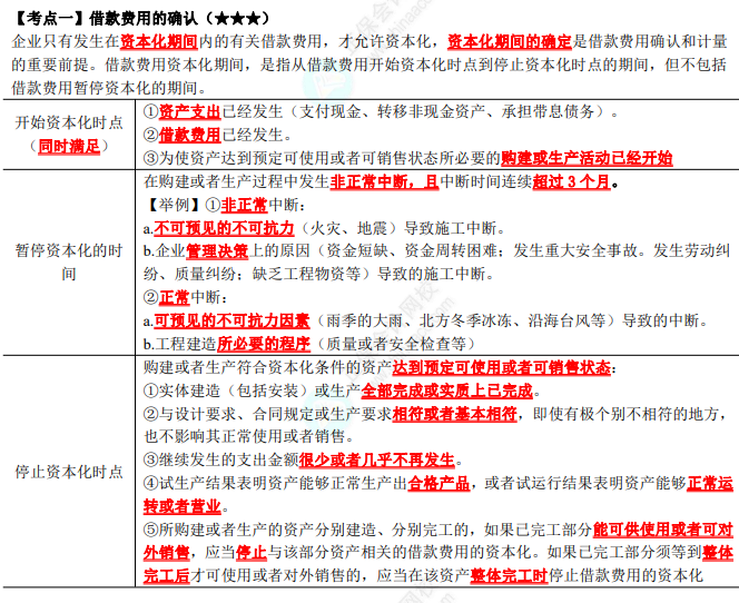 2023年注會《會計(jì)》第11章高頻考點(diǎn)1：借款費(fèi)用的確認(rèn)