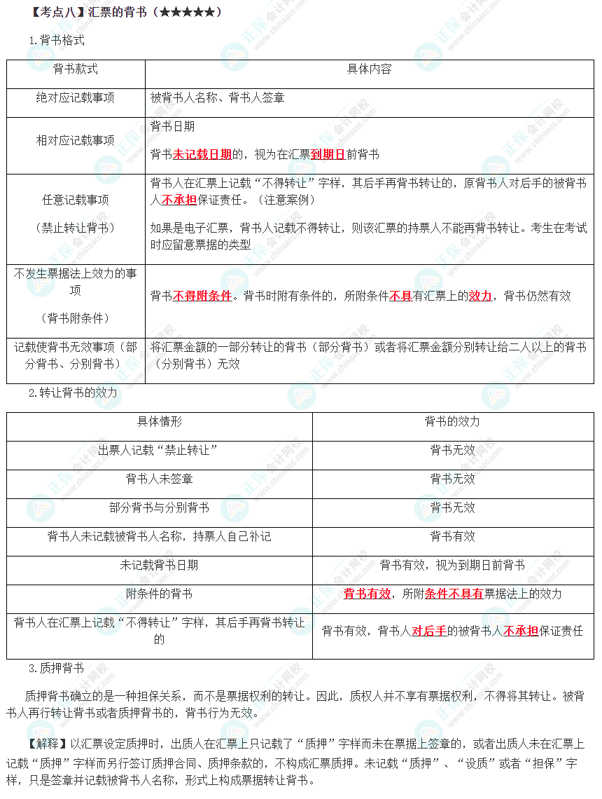 2023年注會《經(jīng)濟法》第9章高頻考點8