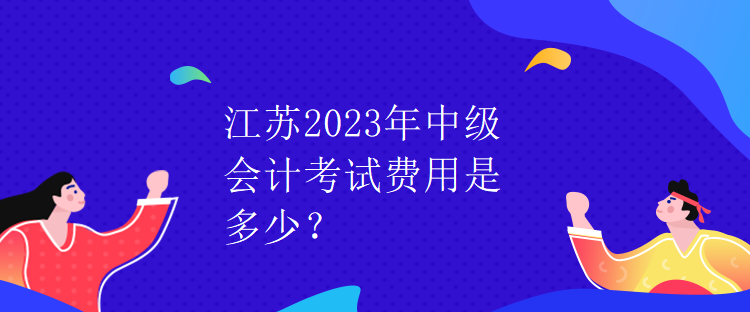 江蘇2023年中級(jí)會(huì)計(jì)考試費(fèi)用是多少？