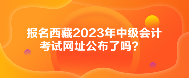 報(bào)名西藏2023年中級(jí)會(huì)計(jì)考試網(wǎng)址公布了嗎？