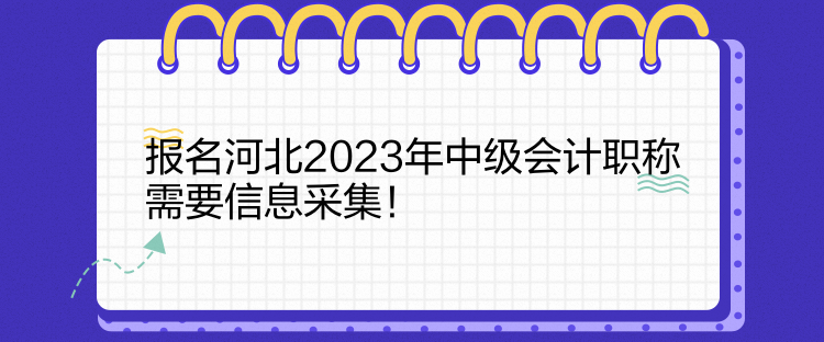 報名河北2023年中級會計職稱需要信息采集！