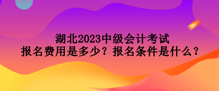 湖北2023中級會計(jì)考試報(bào)名費(fèi)用是多少？報(bào)名條件是什么？