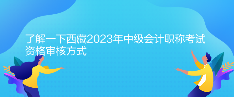 了解一下西藏2023年中級(jí)會(huì)計(jì)職稱考試資格審核方式