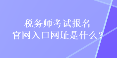 稅務(wù)師考試報(bào)名官網(wǎng)入口網(wǎng)址是什么？