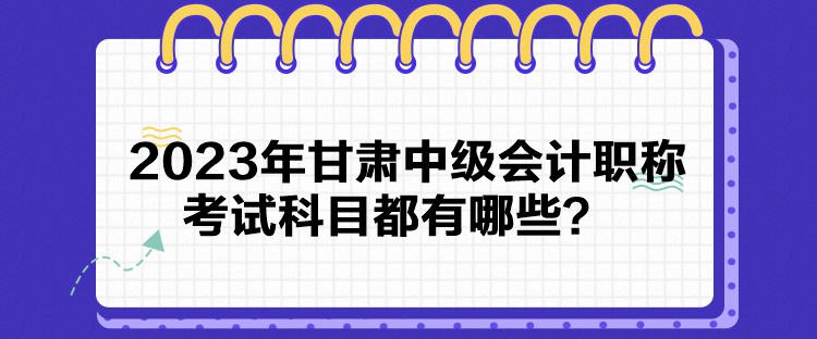 2023年甘肅中級(jí)會(huì)計(jì)職稱(chēng)考試科目都有哪些？