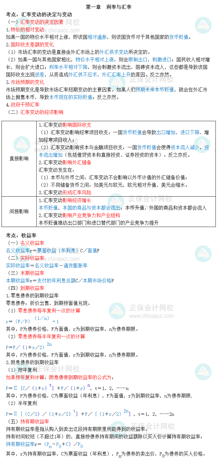 中級(jí)經(jīng)濟(jì)師《金融》三色筆記第一章