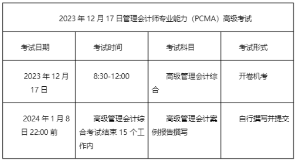 2023年12月17日日PCMA（高級）考試相關(guān)匯總！