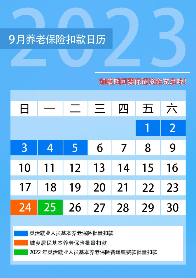 有變化！注意9月養(yǎng)老保險費批量扣款時間