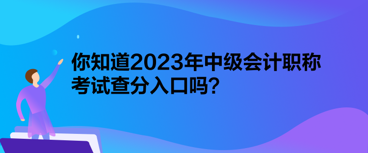 你知道2023年中級(jí)會(huì)計(jì)職稱考試查分入口嗎？