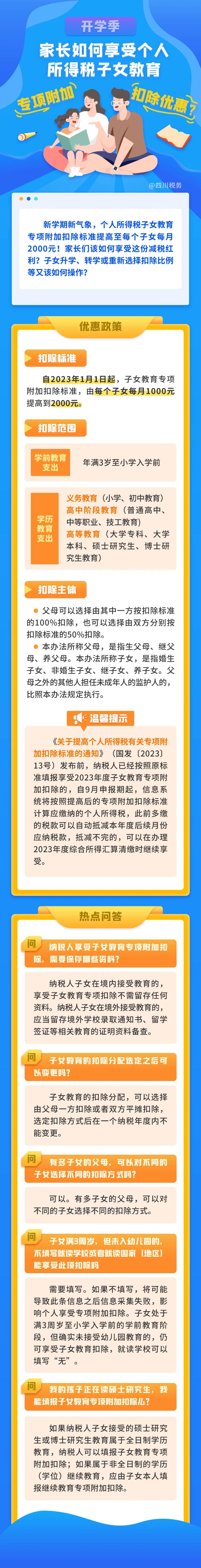 開學(xué)季，家長如何享受個稅子女教育專項附加扣除優(yōu)惠？