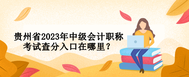 貴州省2023年中級會計職稱考試查分入口在哪里？