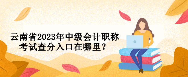 云南省2023年中級(jí)會(huì)計(jì)職稱考試查分入口在哪里？