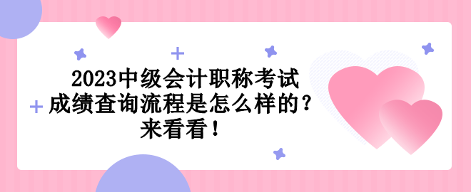 2023中級(jí)會(huì)計(jì)職稱考試成績(jī)查詢流程是怎么樣的？來看看！