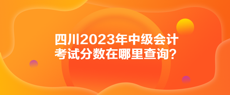 四川2023年中級(jí)會(huì)計(jì)考試分?jǐn)?shù)在哪里查詢？