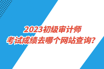 2023初級審計師考試成績?nèi)ツ膫€網(wǎng)站查詢？