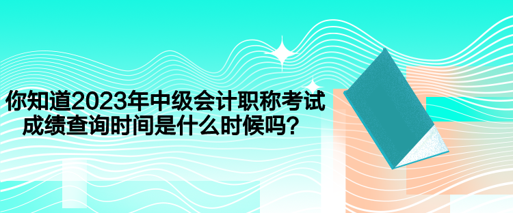 你知道2023年中級(jí)會(huì)計(jì)職稱考試成績(jī)查詢時(shí)間是什么時(shí)候嗎？