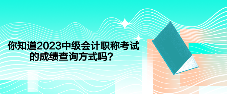 你知道2023中級(jí)會(huì)計(jì)職稱考試的成績(jī)查詢方式嗎？