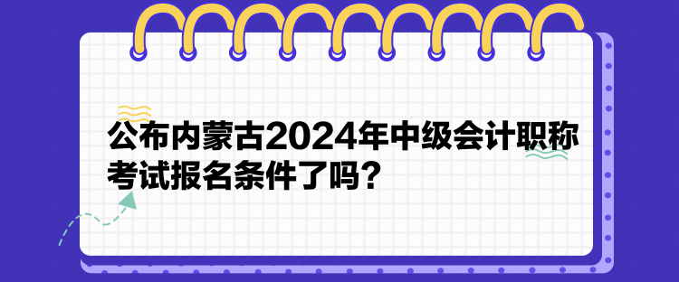 公布內(nèi)蒙古2024年中級會計職稱考試報名條件了嗎？