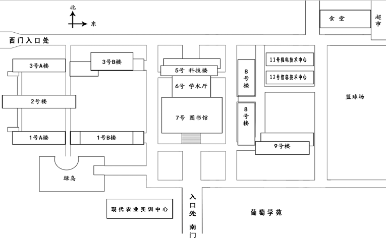 鹽城生物工程高等職業(yè)技術(shù)學(xué)?？键c(diǎn)平面示意圖