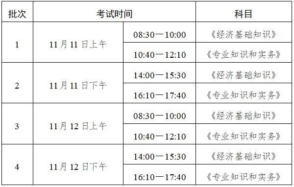 2023初中級經(jīng)濟(jì)師考試時間