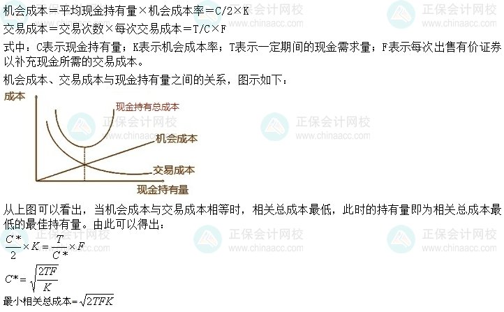 2024中級(jí)會(huì)計(jì)財(cái)務(wù)管理預(yù)習(xí)階段必看知識(shí)點(diǎn)：確定目標(biāo)現(xiàn)金余額的存貨模型