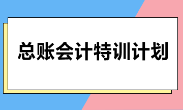 總賬會(huì)計(jì)特訓(xùn)計(jì)劃