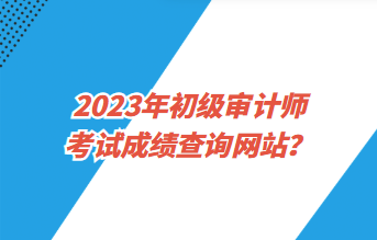 2023年初級(jí)審計(jì)師考試成績(jī)查詢網(wǎng)站？