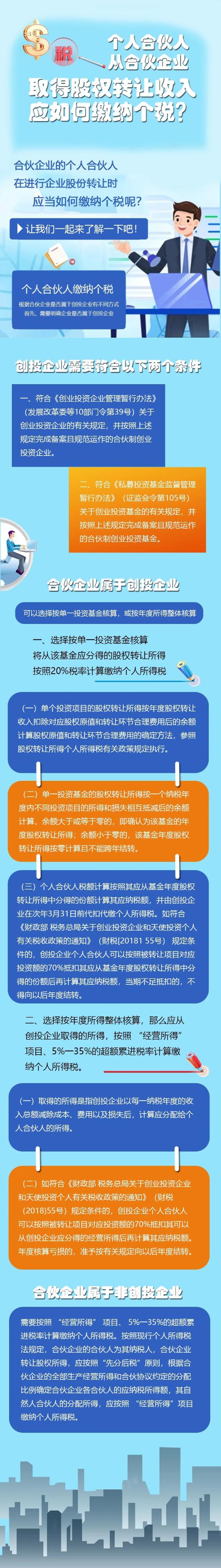 個(gè)人合伙人從合伙企業(yè)取得股權(quán)轉(zhuǎn)讓收入應(yīng)如何繳納個(gè)稅？