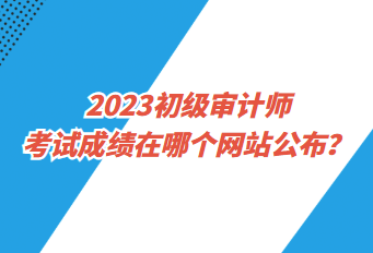 2023初級審計師考試成績在哪個網站公布？