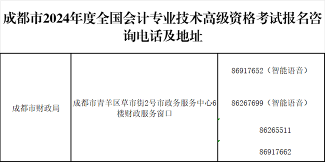 四川省成都市發(fā)布2024年初級(jí)會(huì)計(jì)考試報(bào)名簡(jiǎn)章