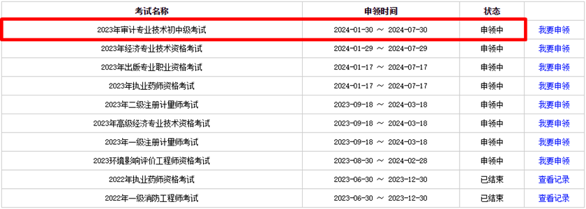 福建省2023年初中級審計師證書申領