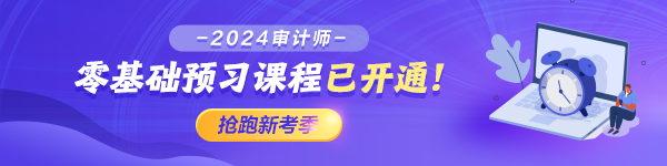 2024年審計師零基礎(chǔ)預(yù)習(xí)課程