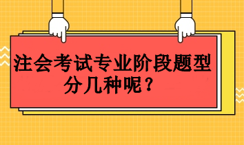 注會(huì)考試專業(yè)階段題型分幾種呢？