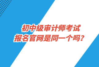 初中級審計(jì)師考試報(bào)名官網(wǎng)是同一個(gè)嗎？