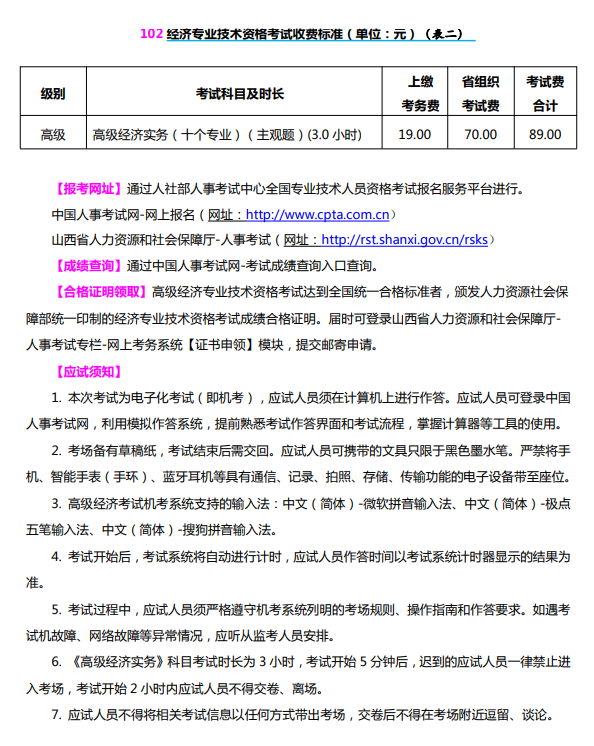 山西2024年高級經(jīng)濟(jì)師報(bào)考手冊