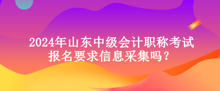 2024年山東中級(jí)會(huì)計(jì)職稱考試報(bào)名要求信息采集嗎？