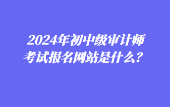 2024年初中級審計師考試報名網(wǎng)站是什么？