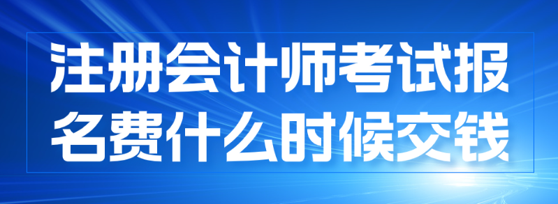 注冊會計(jì)師報名什么時候交費(fèi)？