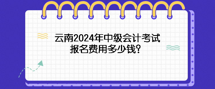 云南2024年中級會計考試報名費用多少錢？