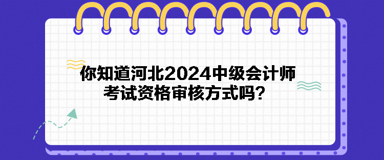 你知道河北2024中級會計師考試資格審核方式嗎？