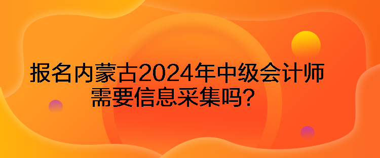 報(bào)名內(nèi)蒙古2024年中級(jí)會(huì)計(jì)師需要信息采集嗎？