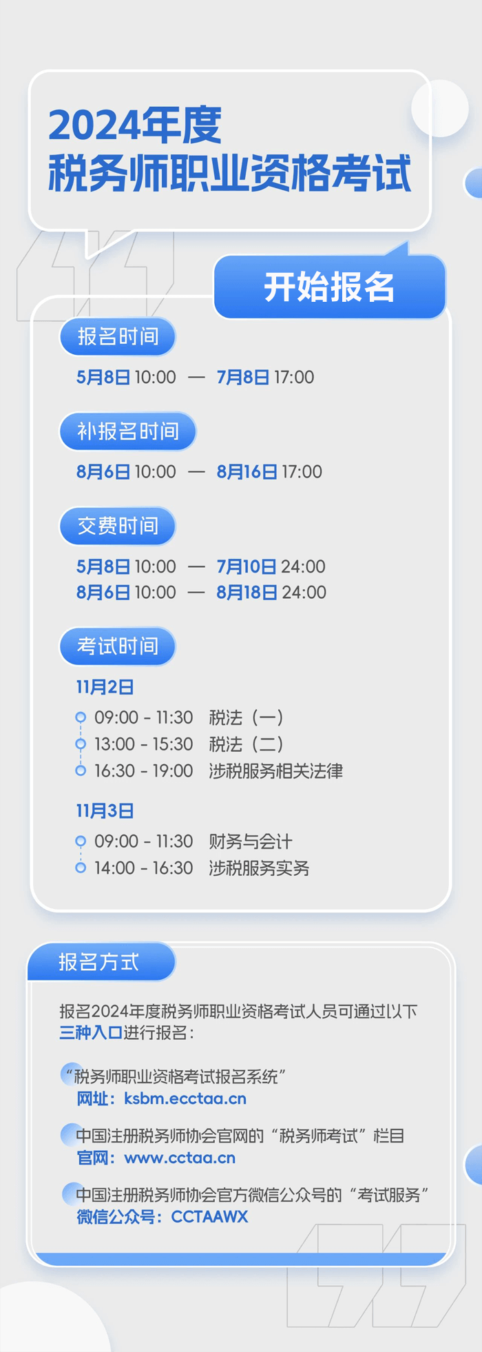 2024年度稅務(wù)師考試報(bào)名需關(guān)注這4個(gè)時(shí)間點(diǎn)