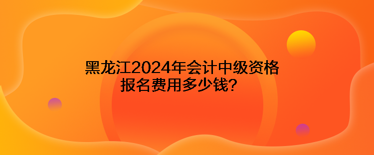 黑龍江2024年會(huì)計(jì)中級(jí)資格報(bào)名費(fèi)用多少錢？